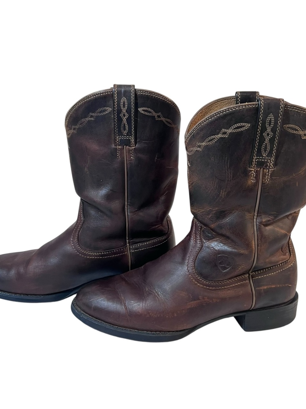 Ariat Brown Leather Cowboy Boots Mens Size 7EE